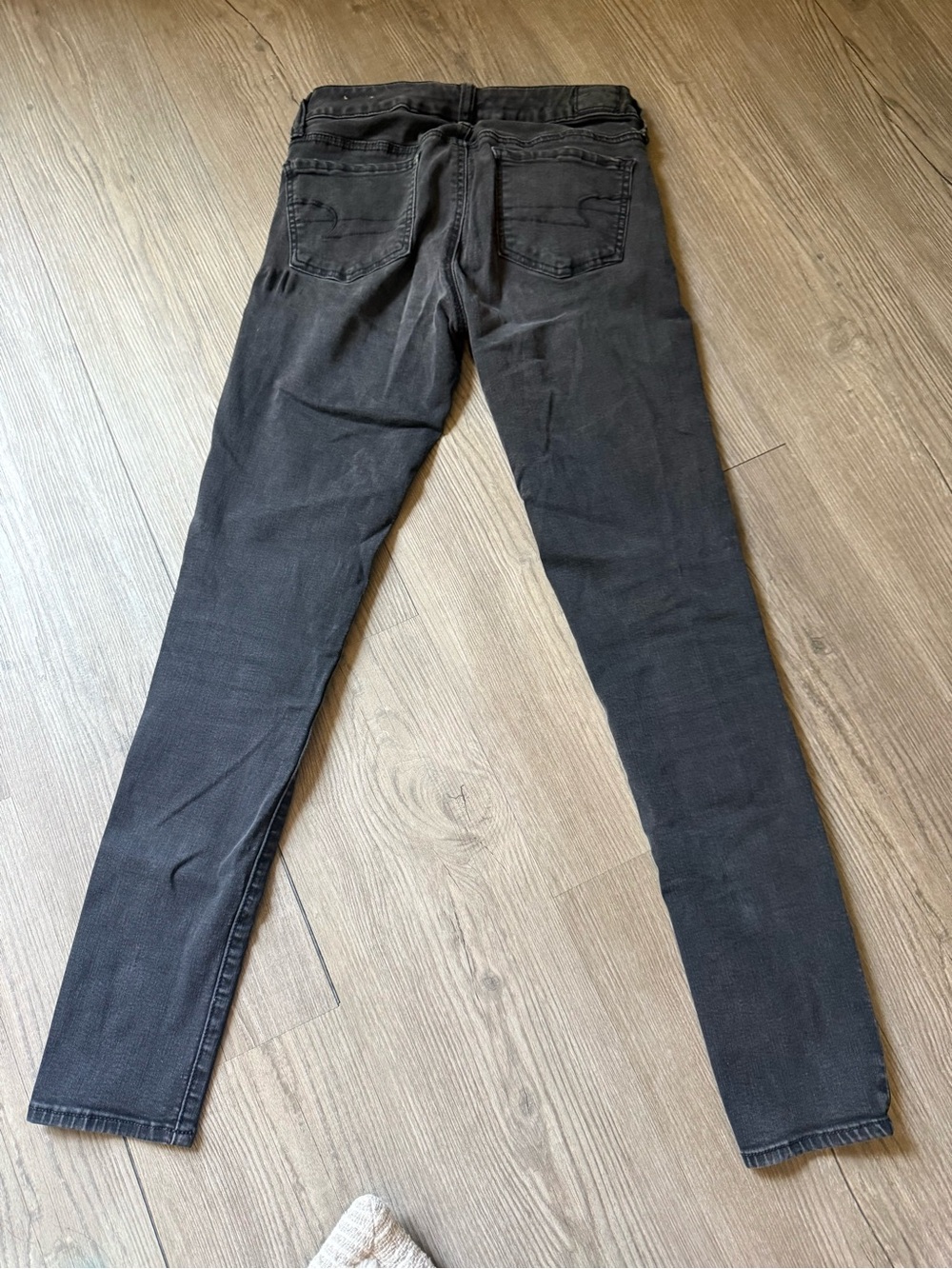 American Eagle Outfitters Black Jeans with Embroidered Waistband